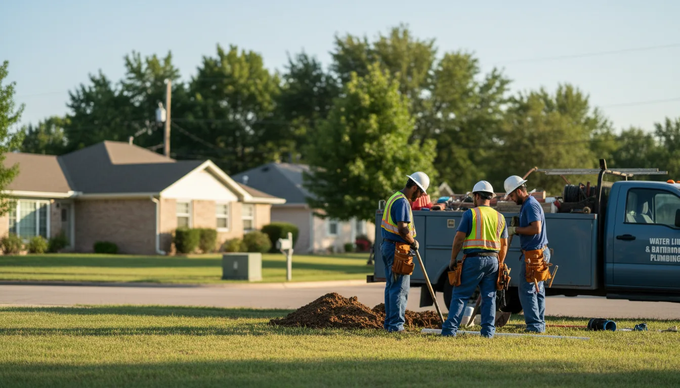 Residential water line and bathroom plumbing service in Blanchard, LA
